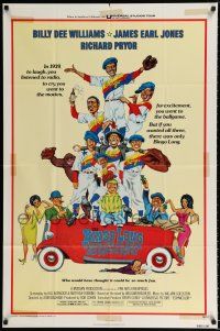 1p079 BINGO LONG 1sh '76 baseball, art of Billy Dee Williams, James Earl Jones & Pryor by Green!