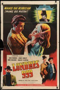 1p093 BLUE LAMP Spanish/U.S. 1sh '50 directed by Basil Dearden, it sheds just enough light for murder!