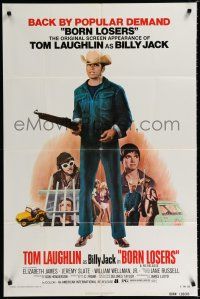 1p104 BORN LOSERS 1sh R74 Tom Laughlin directs and stars as Billy Jack, back by popular demand!