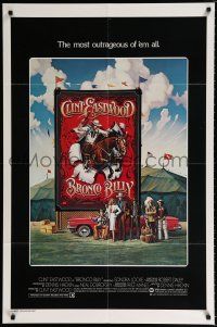 1p115 BRONCO BILLY 1sh '80 Clint Eastwood directs & stars, Huyssen & Gerard Huerta art!