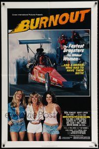 1p122 BURNOUT 1sh '79 fastest dragsters, wildest women & driver who had to have both!