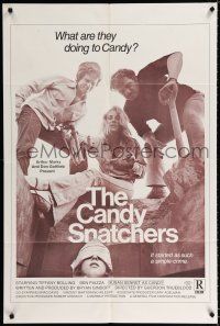 1p135 CANDY SNATCHERS 1sh '73 sexy Tiffany Bolling kidnapped, what are they doing to Candy?