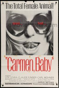 1p139 CARMEN, BABY 1sh '68 Radley Metzger, Uta Levka, Barbara Valentine, cool hot image!