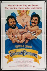 1p155 CHEECH & CHONG'S THE CORSICAN BROTHERS 1sh '84 art of Cheech Marin & Tommy Chong as babies!