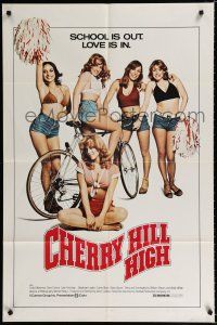 1p159 CHERRY HILL HIGH 1sh '76 five sexy barely-dressed girls, school is out, love is in!
