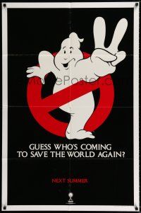 1p331 GHOSTBUSTERS 2 teaser 1sh '89 Ivan Reitman, guess who's coming to save the world again!