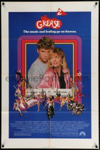 1p352 GREASE 2 1sh '82 best close up of Michelle Pfeiffer & Maxwell Caulfield!
