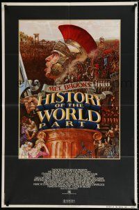 1p395 HISTORY OF THE WORLD PART I 1sh '81 artwork of gladiator Mel Brooks by John Alvin!