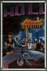 1p402 HOLLYWOOD VICE SQUAD 1sh '86 It's a long way from Miami, different art by Dellorco!