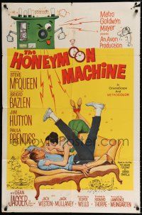 1p407 HONEYMOON MACHINE 1sh '61 young Steve McQueen has a way to cheat the casino!