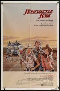 1p410 HONEYSUCKLE ROSE 1sh '80 art of Willie Nelson, Dyan Cannon & Amy Irving, country music!