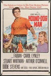 1p423 HOUND-DOG MAN 1sh '59 Fabian starring in his first movie with pretty Carol Lynley!
