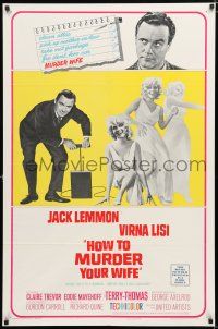 1p428 HOW TO MURDER YOUR WIFE style A 1sh '65 Jack Lemmon, Virna Lisi, the most sadistic comedy!
