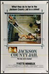 1p467 JACKSON COUNTY JAIL 1sh '76 what they did to Yvette Mimieux in jail is a crime!
