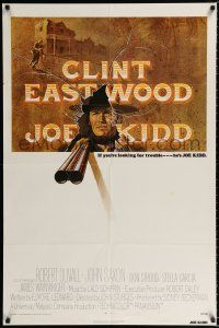 1p476 JOE KIDD int'l 1sh '72 cool art of Clint Eastwood pointing double-barreled shotgun!