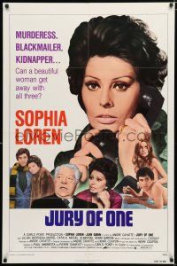 1p486 JURY OF ONE 1sh '75 Verdict, Sophia Loren, Jean Gabin, Andre Cayatte!