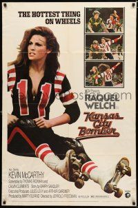 1p487 KANSAS CITY BOMBER 1sh '72 sexy roller derby girl Raquel Welch, the hottest thing on wheels!