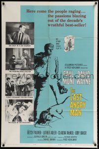 1p505 LAST ANGRY MAN 1sh '59 Paul Muni is a dedicated doctor from the slums exploited by TV!