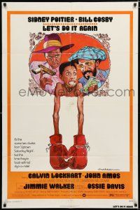 1p517 LET'S DO IT AGAIN 1sh '75 wacky art of Sidney Poitier, Bill Cosby, & Jimmie Walker!