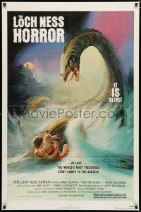 1p526 LOCH NESS HORROR 1sh '82 great Lamanna artwork of prehistoric monster!