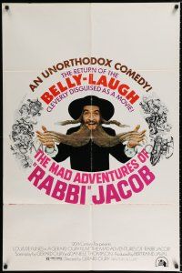 1p543 MAD ADVENTURES OF RABBI JACOB 1sh '74 Louis de Funes, Les Aventures de Rabbi Jacob