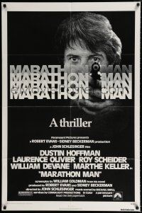 1p560 MARATHON MAN 1sh '76 cool image of Dustin Hoffman, John Schlesinger classic thriller!