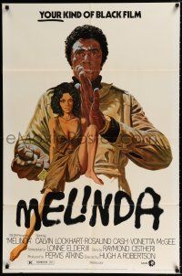 1p575 MELINDA 1sh '72 art of sexy Vonetta McGee, YOUR kind of black film!