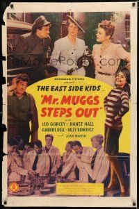 1p601 MR MUGGS STEPS OUT 1sh '43 East Side Kids, Leo Gorcey, Huntz Hall, Joan Marsh!