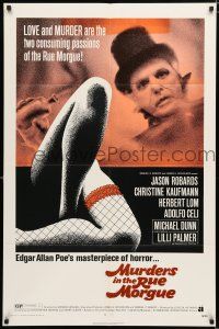 1p604 MURDERS IN THE RUE MORGUE 1sh '71 Edgar Allan Poe, sexy legs in fishnet stockings!