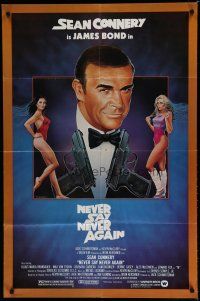 1p619 NEVER SAY NEVER AGAIN 1sh '83 art of Sean Connery as James Bond 007 by Obrero!