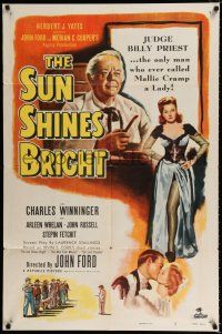 1p834 SUN SHINES BRIGHT 1sh '53 Charles Winninger, Irvin Cobb stories adapted by John Ford!