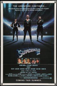 1p839 SUPERMAN II teaser 1sh '81 Christopher Reeve, art of Terence Stamp as General Zod!