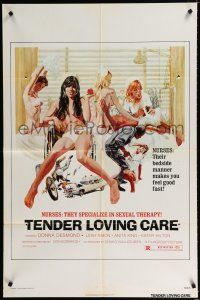 1p869 TENDER LOVING CARE 1sh '74 Roger Corman, nurses who specialize in sexual therapy!