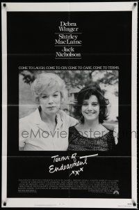 1p871 TERMS OF ENDEARMENT 1sh '83 great close up of Shirley MacLaine & Debra Winger!