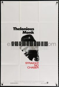 1p878 THELONIOUS MONK: STRAIGHT, NO CHASER 1sh '89 Clint Eastwood produced jazz bio!