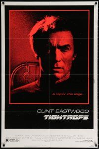 1p893 TIGHTROPE 1sh '84 Clint Eastwood is a cop on the edge, cool handcuff image!