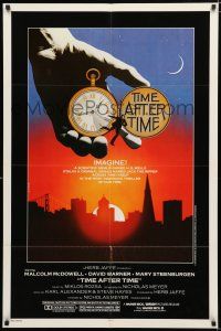 1p895 TIME AFTER TIME 1sh '79 directed by Nicholas Meyer, cool fantasy artwork by Noble!