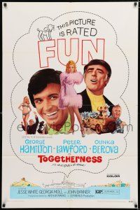 1p901 TOGETHERNESS 1sh '70 George Hamilton, Olinka Berova, it's what LOVE is all about!