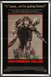1p925 UNCOMMON VALOR 1sh '83 Gene Hackman, Fred Ward, Robert Stack, Vietnam War!
