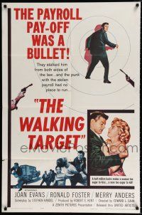 1p952 WALKING TARGET 1sh '60 Edward L. Cahn, cool action target silhouette artwork!