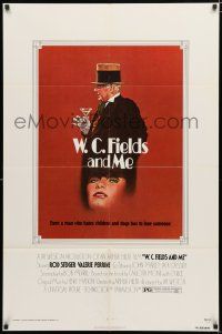 1p947 W.C. FIELDS & ME 1sh '76 Rod Steiger, Perrine, biography, great artwork holding cocktail!