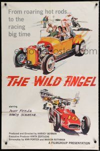 1p977 WILD RIDE 1sh '60 cool art of hot rod racing, very young Jack Nicholson!