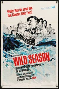 1p978 WILD SEASON 1sh '68 South African, Gert Van den Bergh, Marie Du Toit, art of cruel sea!