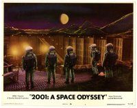 1r441 2001: A SPACE ODYSSEY LC #1 R72 Stanley Kubrick, astronauts overlooking giant pit on moon!