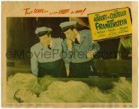 1r450 ABBOTT & COSTELLO MEET FRANKENSTEIN LC #6 R56 Bud & Lou stare at monster in packing crate!