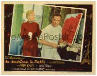 1r464 AMERICAN IN PARIS LC #6 '51 image of artist Gene Kelly & sexy Nina Foch!