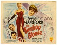 1r024 BAMBOO BLONDE TC '46 art of super sexy elegant Frances Langford & WWII bomber!