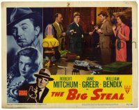 1r486 BIG STEAL LC #2 '49 Robert Mitchum, Jane Greer & William Bendix at gunpoint!