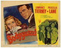 1r041 BODYGUARD TC '48 Lawrence Tierney & Priscilla Lane, cool film noir!