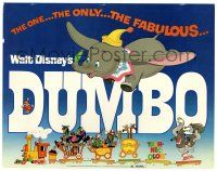 1r107 DUMBO TC R72 colorful animated cartoon art from Walt Disney circus elephant classic!